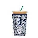 Sok It JavaSok Iced Coffee &amp; Cold Soda Insulated Neoprene Cup Sleeve (Royal Lace, Medium: 22-28oz)