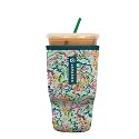 Sok It JavaSok Iced Coffee &amp; Cold Soda Insulated Neoprene Cup Sleeve (Colorful Corals, Large: 30-32oz)