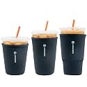 Sok It JavaSok Iced Coffee &amp; Cold Soda Insulated Neoprene Cup Sleeve (Black, S/M/L 3-Pack)
