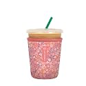 Sok It JavaSok Iced Coffee &amp; Cold Soda Insulated Neoprene Cup Sleeve (Blushing Blooms, Small: 16-20oz)