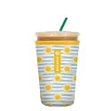 Sok It JavaSok Iced Coffee &amp; Cold Soda Insulated Neoprene Cup Sleeve (Good Day Sunshine, Medium: 22-28oz)