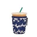Sok It JavaSok Iced Coffee &amp; Cold Soda Insulated Neoprene Cup Sleeve (Reyn Spooner 50th State Flower, Small: 16-20oz)