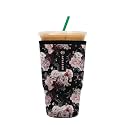Sok It JavaSok Iced Coffee &amp; Cold Soda Insulated Neoprene Cup Sleeve (Bloom at Night, XLarge: 38-42oz)