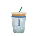 Sok It JavaSok Iced Coffee &amp; Cold Soda Insulated Neoprene Cup Sleeve (Let It Snow, Small: 16-20oz)