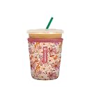 Sok It JavaSok Iced Coffee &amp; Cold Soda Insulated Neoprene Cup Sleeve (Pick Me Petals, Small: 16-20oz)