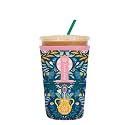 Sok It JavaSok Iced Coffee &amp; Cold Soda Insulated Neoprene Cup Sleeve (Wild-Flour, Medium: 22-28oz)