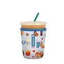 Sok It JavaSok Iced Coffee &amp; Cold Soda Insulated Neoprene Cup Sleeve (Bestie Bites, Small: 16-20oz)