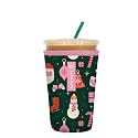 Sok It JavaSok Iced Coffee &amp; Cold Soda Insulated Neoprene Cup Sleeve (Tis the Season, Medium: 22-28oz)