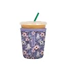 Sok It JavaSok Iced Coffee &amp; Cold Soda Insulated Neoprene Cup Sleeve (Ghostly Garden, Small: 16-20oz)