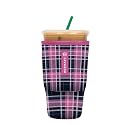 Sok It JavaSok Iced Coffee &amp; Cold Soda Insulated Neoprene Cup Sleeve (Berry Plaid, Large: 30-32oz)