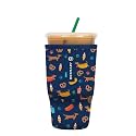 Sok It JavaSok Iced Coffee &amp; Cold Soda Insulated Neoprene Cup Sleeve (Hot Dawgs, Large: 30-32oz)