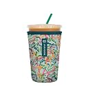 Sok It JavaSok Iced Coffee &amp; Cold Soda Insulated Neoprene Cup Sleeve (Colorful Corals, Medium: 22-28oz)