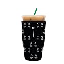 Sok It JavaSok Iced Coffee & Cold Soda Insulated Neoprene Cup Sleeve (Mystical Meows, Large: 30-32oz)