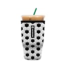 Sok It JavaSok Iced Coffee &amp; Cold Soda Insulated Neoprene Cup Sleeve (Soccer, Large: 30-32oz)