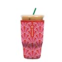 Sok It JavaSok Iced Coffee &amp; Cold Soda Insulated Neoprene Cup Sleeve (Pink Gatsby, Large: 30-32oz)