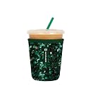 Sok It JavaSok Iced Coffee &amp; Cold Soda Insulated Neoprene Cup Sleeve (Glitterally Perfect, Small: 16-20oz)