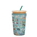 Sok It JavaSok Iced Coffee & Cold Soda Insulated Neoprene Cup Sleeve (Dog Days Forever, Medium: 22-28oz)