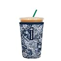 Sok It JavaSok Iced Coffee &amp; Cold Soda Insulated Neoprene Cup Sleeve (Paisley Patchwork, Medium: 22-28oz)