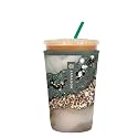 Sok It JavaSok Iced Coffee &amp; Cold Soda Insulated Neoprene Cup Sleeve (Crystal Crush, Medium: 22-28oz)