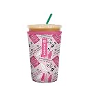 Sok It JavaSok Iced Coffee &amp; Cold Soda Insulated Neoprene Cup Sleeve (She Doesn't Even Ghost Here, Medium: 22-28oz)