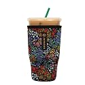 Sok It JavaSok Iced Coffee &amp; Cold Soda Insulated Neoprene Cup Sleeve (Picnic Basket, Large: 30-32oz)