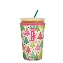 Sok It JavaSok Iced Coffee &amp; Cold Soda Insulated Neoprene Cup Sleeve (Festive Forest, Medium: 22-28oz)