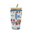 Sok It JavaSok Iced Coffee &amp; Cold Soda Insulated Neoprene Cup Sleeve (Bestie Bites, Large: 30-32oz)