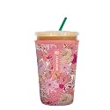 Sok It JavaSok Iced Coffee &amp; Cold Soda Insulated Neoprene Cup Sleeve (Rosy Outlook, Medium: 22-28oz)