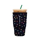 Sok It JavaSok Iced Coffee &amp; Cold Soda Insulated Neoprene Cup Sleeve (Rainbow Lights, Large: 30-32oz)