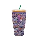 Sok It JavaSok Iced Coffee &amp; Cold Soda Insulated Neoprene Cup Sleeve (Butterfly Galaxy, XLarge: 38-42oz)