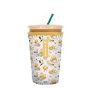 Sok It JavaSok Iced Coffee &amp; Cold Soda Insulated Neoprene Cup Sleeve (Just Ducky, Medium: 22-28oz)