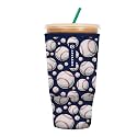 Sok It JavaSok Iced Coffee &amp; Cold Soda Insulated Neoprene Cup Sleeve (Baseball, XXLarge: 44-48oz)
