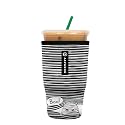 Sok It JavaSok Iced Coffee &amp; Cold Soda Insulated Neoprene Cup Sleeve (Peek-A-BOO, Large: 30-32oz)