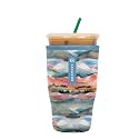 Sok It JavaSok Iced Coffee &amp; Cold Soda Insulated Neoprene Cup Sleeve (Wanderlust Wonders, Large: 30-32oz)