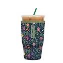 Sok It JavaSok Iced Coffee &amp; Cold Soda Insulated Neoprene Cup Sleeve (Spring Noir, Large: 30-32oz)