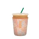 Sok It JavaSok Iced Coffee &amp; Cold Soda Insulated Neoprene Cup Sleeve (Dainty Florals, Small: 16-20oz)