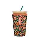 Sok It JavaSok Iced Coffee &amp; Cold Soda Insulated Neoprene Cup Sleeve (Floral Affair, Medium: 22-28oz)