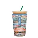Sok It JavaSok Iced Coffee &amp; Cold Soda Insulated Neoprene Cup Sleeve (Wanderlust Wonders, Medium: 22-28oz)