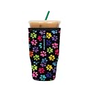 Sok It JavaSok Iced Coffee &amp; Cold Soda Insulated Neoprene Cup Sleeve (Pawsitive Vibes, Large: 30-32oz)