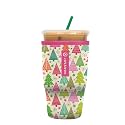 Sok It JavaSok Iced Coffee &amp; Cold Soda Insulated Neoprene Cup Sleeve (Festive Forest, Large: 30-32oz)