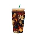 Sok It JavaSok Iced Coffee &amp; Cold Soda Insulated Neoprene Cup Sleeve (Fall Blend, Large: 30-32oz)