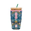 Sok It JavaSok Iced Coffee &amp; Cold Soda Insulated Neoprene Cup Sleeve (Wild-Flour, Large: 30-32oz)