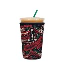 Sok It JavaSok Iced Coffee &amp; Cold Soda Insulated Neoprene Cup Sleeve (Hot Stuff, Medium: 22-28oz)