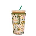 Sok It JavaSok Iced Coffee &amp; Cold Soda Insulated Neoprene Cup Sleeve (Citrus Delight, Medium: 22-28oz)