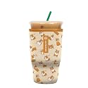 Sok It JavaSok Iced Coffee &amp; Cold Soda Insulated Neoprene Cup Sleeve (Too Corgi to Function, Large: 30-32oz)