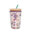 Sok It JavaSok Iced Coffee &amp; Cold Soda Insulated Neoprene Cup Sleeve (Just One More Chapter, Medium: 22-28oz)
