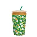Sok It JavaSok Iced Coffee &amp; Cold Soda Insulated Neoprene Cup Sleeve (Luck of the Shamrock, Medium: 22-28oz)