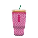 Sok It JavaSok Iced Coffee &amp; Cold Soda Insulated Neoprene Cup Sleeve (Pink Grand Prix, XLarge: 38-42oz)