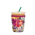 Sok It JavaSok Iced Coffee &amp; Cold Soda Insulated Neoprene Cup Sleeve (Blooming Bright, Small: 16-20oz)