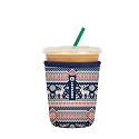 Sok It JavaSok Iced Coffee &amp; Cold Soda Insulated Neoprene Cup Sleeve (Sweater Weather, Small: 16-20oz)